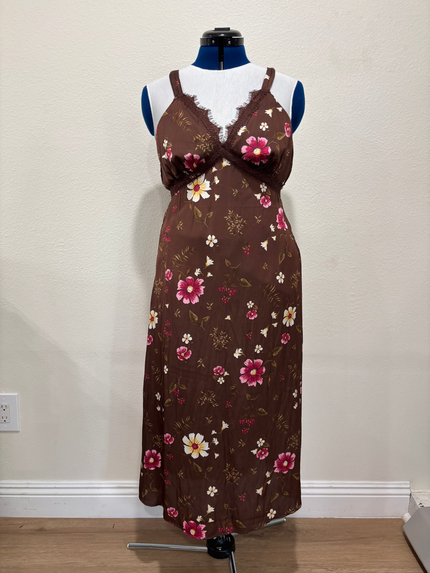 Brown Flower Dress