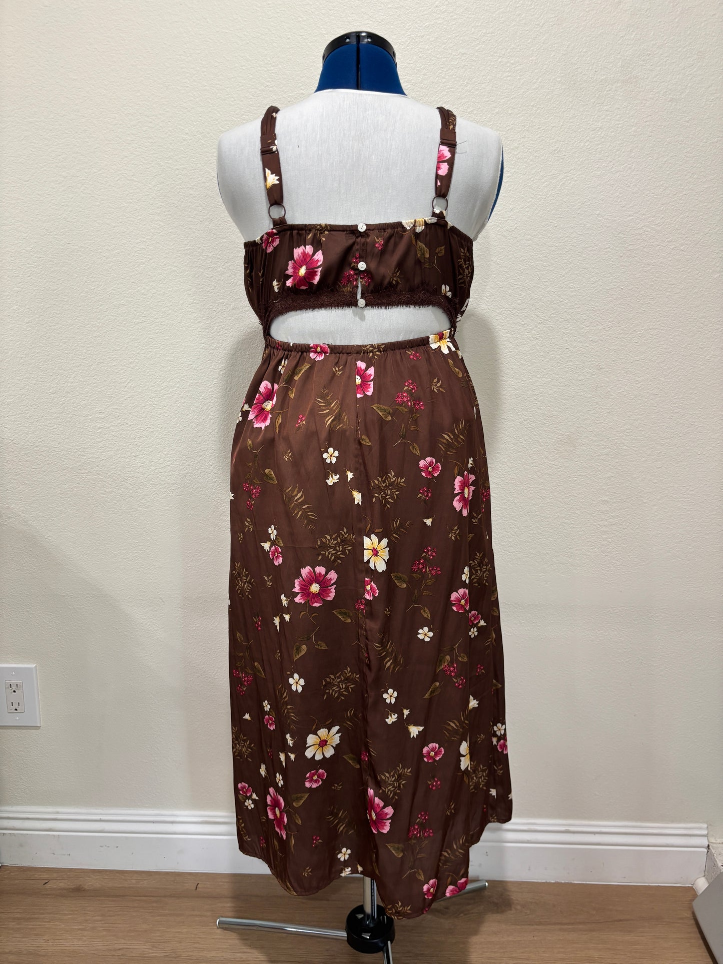 Brown Flower Dress